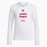 PEKIN COMMUNITY HIGH SCHOOL DRAGONS adidas Women's Long-Sleeve Pre-Game Badge of Sport Tee Front Thumbnail