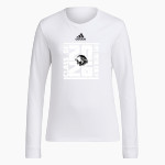 FAITH CHRISTIAN ACADEMY LIONS <span class="pdp-name-mascot">FAITH LIONS</span> adidas Women's Long-Sleeve Pre-Game Badge of Sport Tee Front Thumbnail