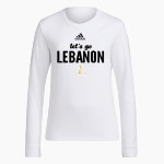 Lebanon Tigers <span class="pdp-name-mascot">Lebanon Tigers</span> adidas Women's Long-Sleeve Pre-Game Badge of Sport Tee Front Thumbnail