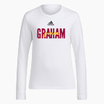 Graham G-men <span class="pdp-name-mascot">Graham G-men</span> adidas Women's Long-Sleeve Pre-Game Badge of Sport Tee Front Thumbnail