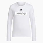 PINEDALE HIGH SCHOOL WRANGLERS adidas Women's Long-Sleeve Pre-Game Badge of Sport Tee Front Thumbnail