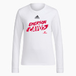 EMERSON HIGH SCHOOL CAVALIERS adidas Women's Long-Sleeve Pre-Game Badge of Sport Tee Front Thumbnail