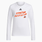 SPRINGTOWN HIGH SCHOOL PORCUPINES adidas Women's Long-Sleeve Pre-Game Badge of Sport Tee Front Thumbnail
