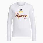 BENTON HIGH SCHOOL TIGERS <span class="pdp-name-mascot">BENTON TIGERS</span> adidas Women's Long-Sleeve Pre-Game Badge of Sport Tee Front Thumbnail