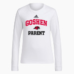 Goshen RedHawks <span class="pdp-name-mascot">Goshen RedHawks</span> adidas Women's Long-Sleeve Pre-Game Badge of Sport Tee Front Thumbnail