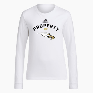 adidas Women's Long-Sleeve Pre-Game Badge of Sport Tee