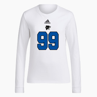 adidas Women's Long-Sleeve Pre-Game Badge of Sport Tee