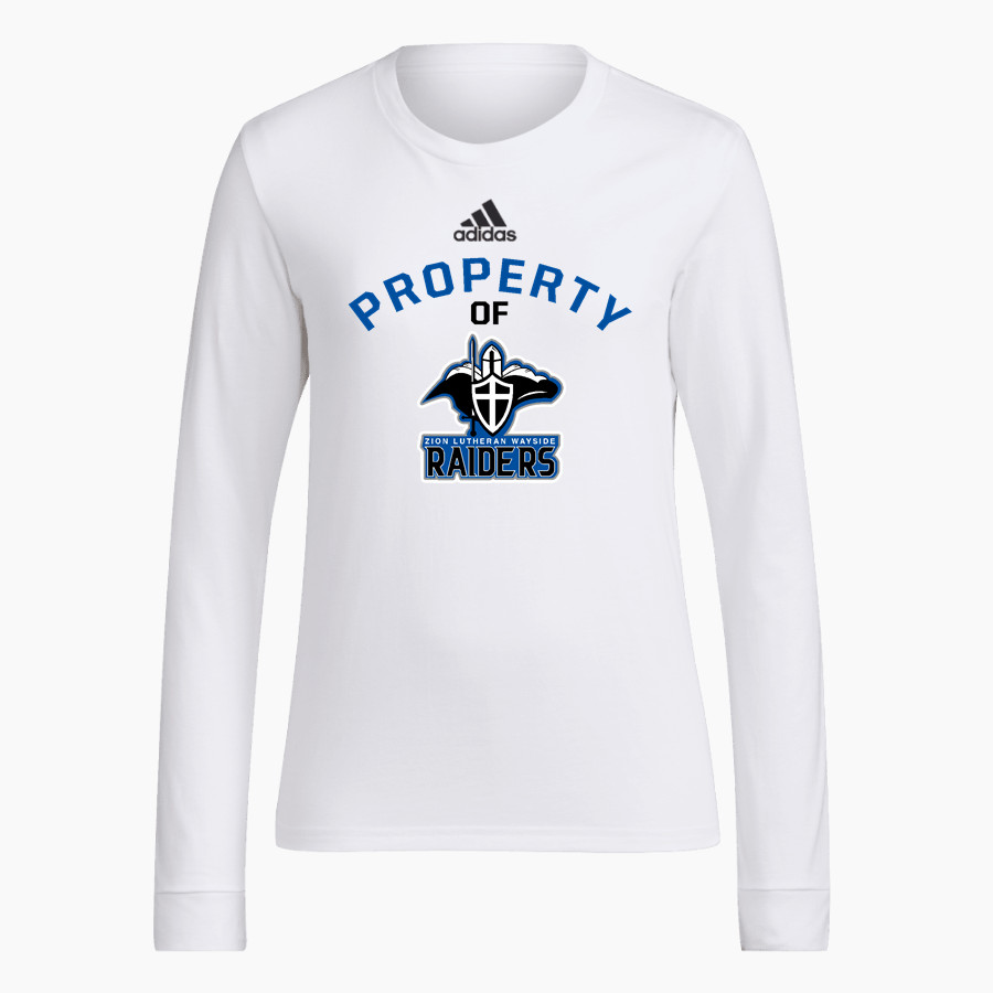 Zion Lutheran Raiders adidas Women's Long-Sleeve Pre-Game Badge of Sport Tee