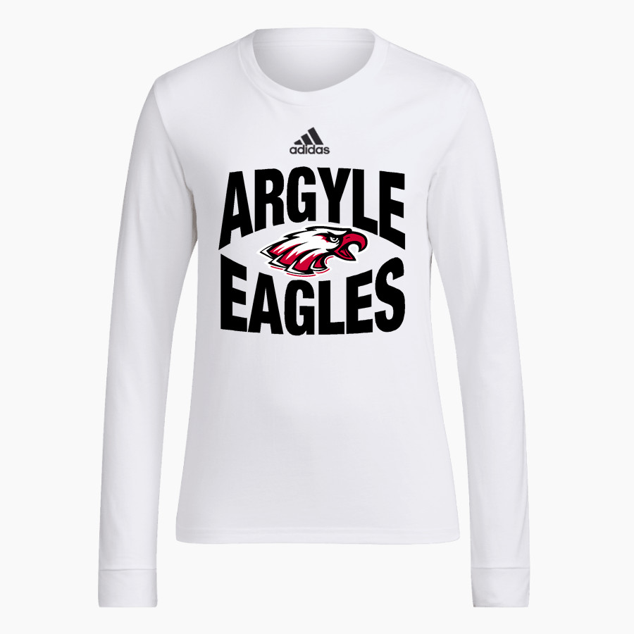 ARGYLE HIGH SCHOOL EAGLES <span class="pdp-name-mascot">ARGYLE EAGLES</span> adidas Women's Long-Sleeve Pre-Game Badge of Sport Tee