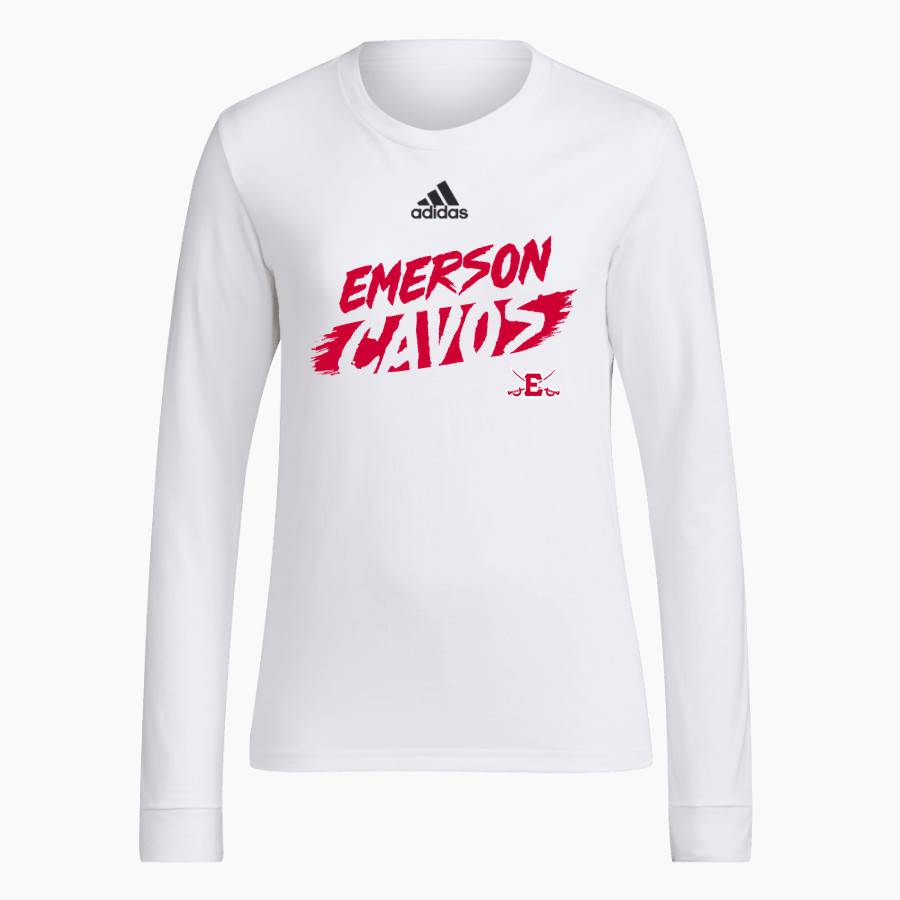 EMERSON HIGH SCHOOL CAVALIERS adidas Women's Long-Sleeve Pre-Game Badge of Sport Tee