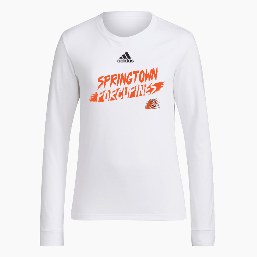 SPRINGTOWN HIGH SCHOOL PORCUPINES adidas Women's Long-Sleeve Pre-Game Badge of Sport Tee