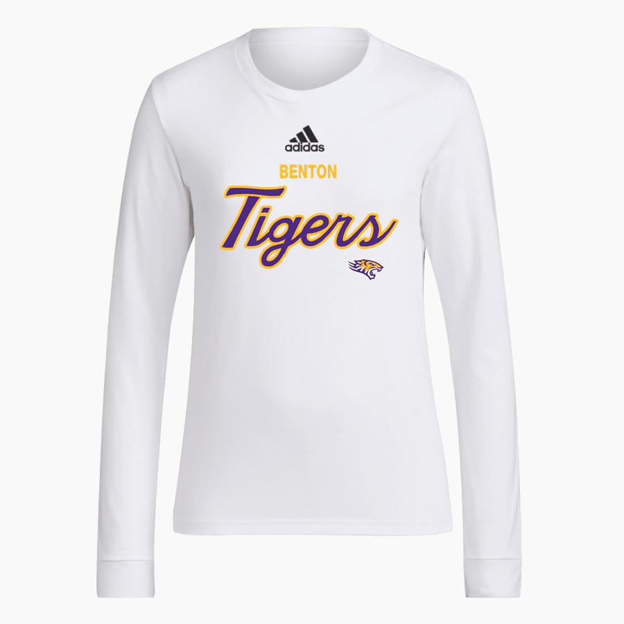 BENTON HIGH SCHOOL TIGERS <span class="pdp-name-mascot">BENTON TIGERS</span> adidas Women's Long-Sleeve Pre-Game Badge of Sport Tee
