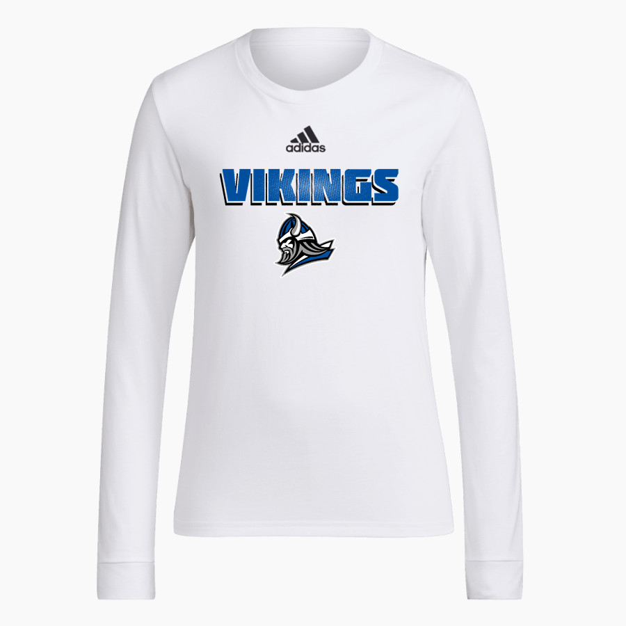 Winnebago Lutheran Vikings Online Store adidas Women's Long-Sleeve Pre-Game Badge of Sport Tee