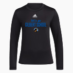 SYLVIO GILBERT Falcons adidas Women's Long-Sleeve Pre-Game Badge of Sport Tee Front Thumbnail