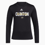 Clinton Dark Horses <span class="pdp-name-mascot">Clinton Dark Horses</span> adidas Women's Long-Sleeve Pre-Game Badge of Sport Tee Front Thumbnail