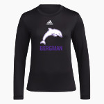 Bergman Dolphins <span class="pdp-name-mascot">Frank V. Bergman Elementary Dolphins</span> adidas Women's Long-Sleeve Pre-Game Badge of Sport Tee Front Thumbnail
