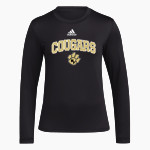 Manassas Park Cougars adidas Women's Long-Sleeve Pre-Game Badge of Sport Tee Front Thumbnail