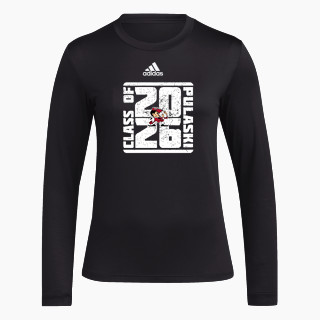 adidas Women's Long-Sleeve Pre-Game Badge of Sport Tee