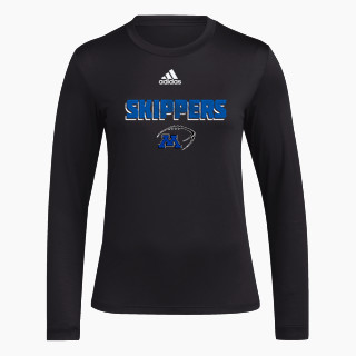adidas Women's Long-Sleeve Pre-Game Badge of Sport Tee