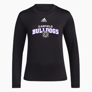 adidas Women's Long-Sleeve Pre-Game Badge of Sport Tee