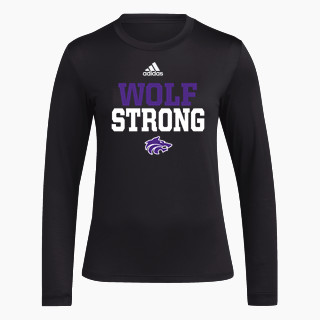 adidas Women's Long-Sleeve Pre-Game Badge of Sport Tee