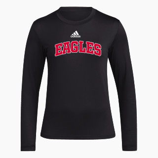 adidas Women's Long-Sleeve Pre-Game Badge of Sport Tee