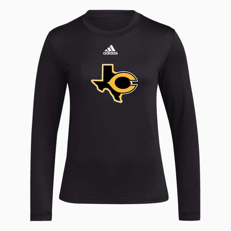 CRANDALL HIGH SCHOOL PIRATES adidas Women's Long-Sleeve Pre-Game Badge of Sport Tee