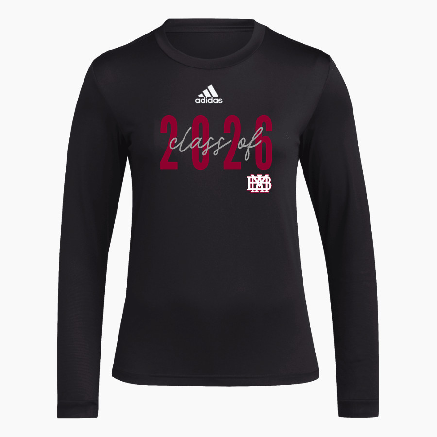 Montgomery Bell Academy Online Apparel Store <span class="pdp-name-mascot">Montgomery Bell Academy Big Red</span> adidas Women's Long-Sleeve Pre-Game Badge of Sport Tee