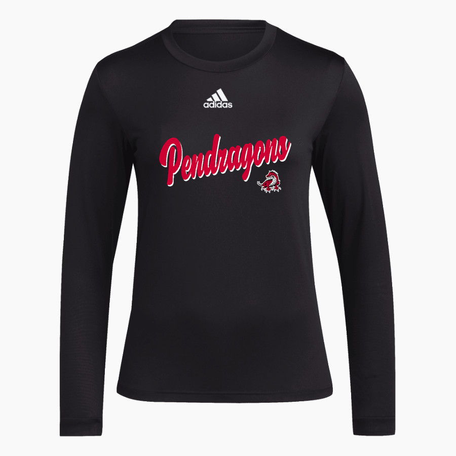 PENDER HIGH SCHOOL PENDRAGONS <span class="pdp-name-mascot">PENDER PENDRAGONS</span> adidas Women's Long-Sleeve Pre-Game Badge of Sport Tee