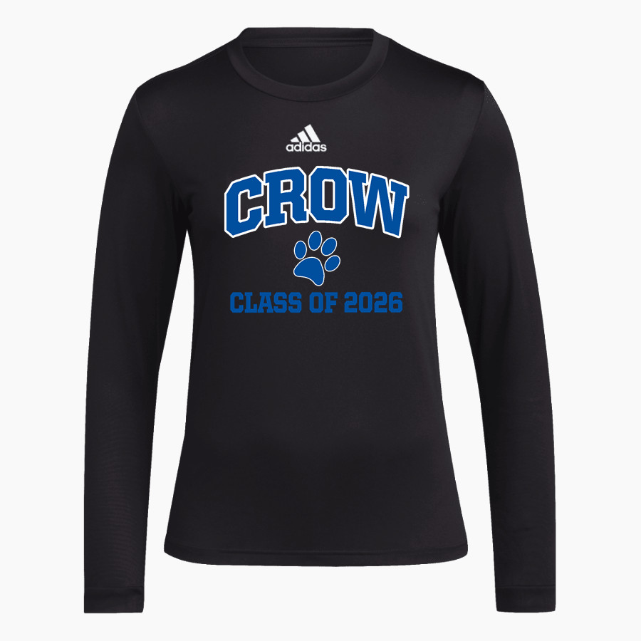 Crow Tigers adidas Women's Long-Sleeve Pre-Game Badge of Sport Tee