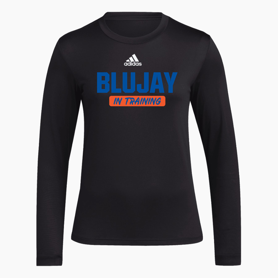 WALTHILL HIGH SCHOOL BLUJAYS <span class="pdp-name-mascot">WALTHILL PUBLIC BLUEJAYS</span> adidas Women's Long-Sleeve Pre-Game Badge of Sport Tee