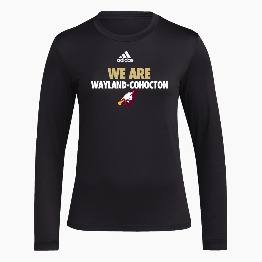 Wayland-Cohocton Eagles adidas Women's Long-Sleeve Pre-Game Badge of Sport Tee