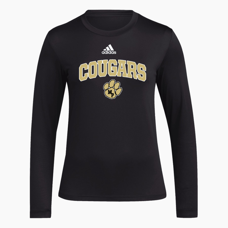 Manassas Park Cougars adidas Women's Long-Sleeve Pre-Game Badge of Sport Tee