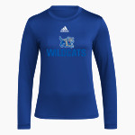 Castleton Wildcats adidas Women's Long-Sleeve Pre-Game Badge of Sport Tee Front Thumbnail