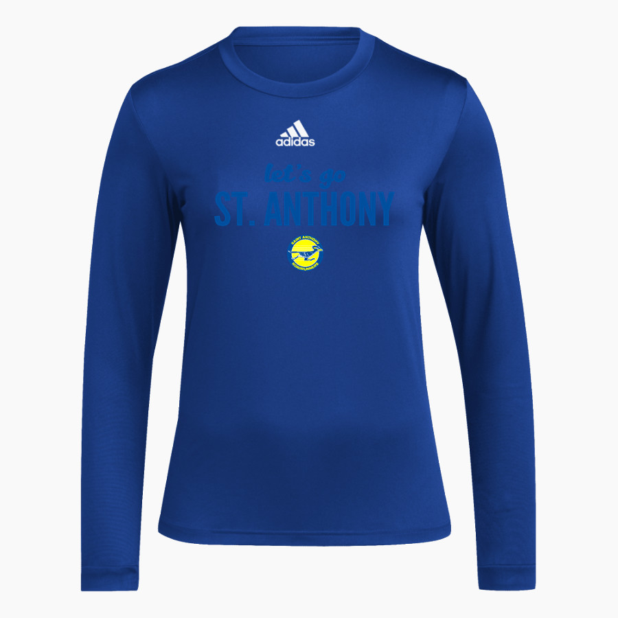 St. Anthony School <span class="pdp-name-mascot">St. Anthony School</span> adidas Women's Long-Sleeve Pre-Game Badge of Sport Tee