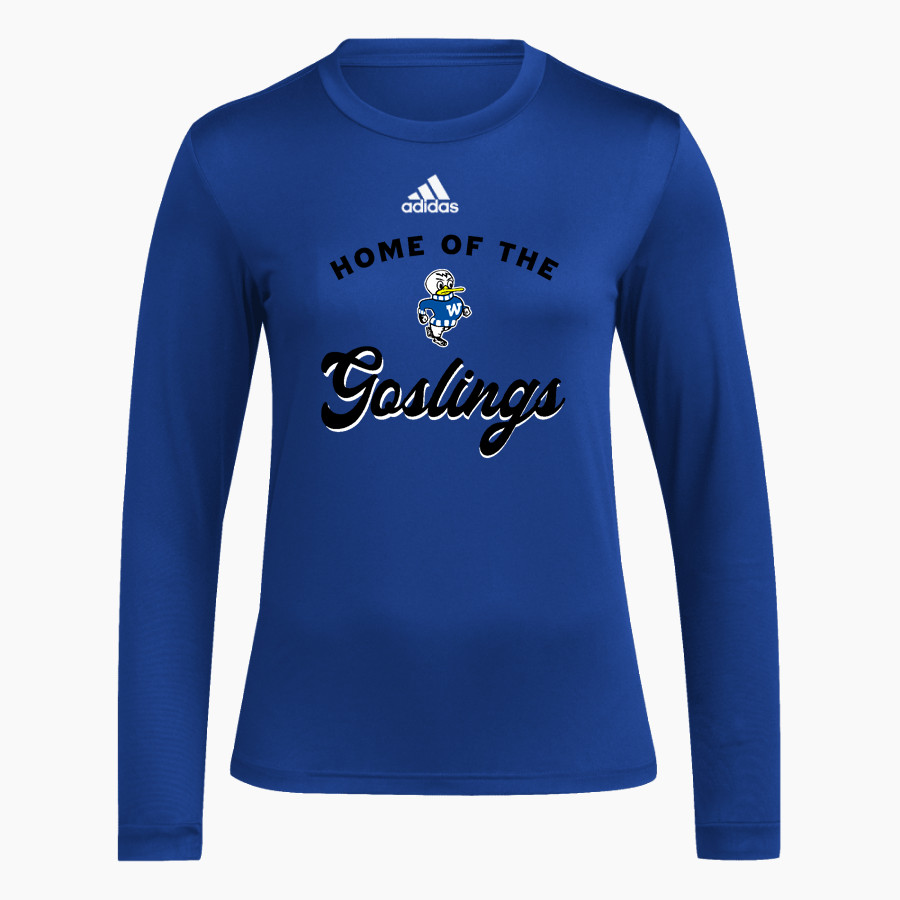 WATERTOWN HIGH SCHOOL GOSLINGS adidas Women's Long-Sleeve Pre-Game Badge of Sport Tee
