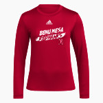 Benedictine University Mesa Redhawks <span class="pdp-name-mascot">Benedictine University Redhawks</span> adidas Women's Long-Sleeve Pre-Game Badge of Sport Tee Front Thumbnail