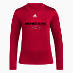 Sacred Heart Academy Sharks <span class="pdp-name-mascot">Sacred Heart Academy Sharks</span> adidas Women's Long-Sleeve Pre-Game Badge of Sport Tee Front Thumbnail
