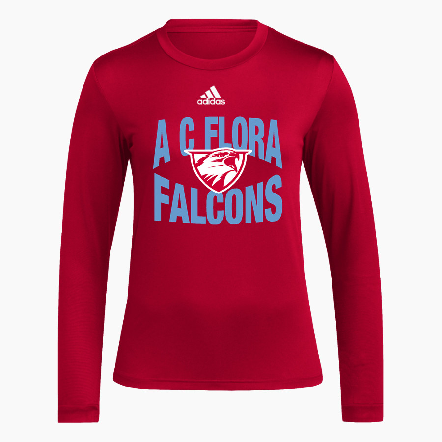 A C FLORA HIGH SCHOOL FALCONS adidas Women's Long-Sleeve Pre-Game Badge of Sport Tee