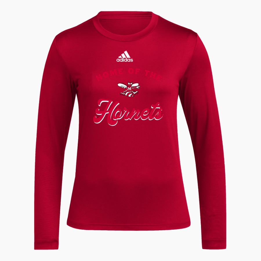 Medora Hornets <span class="pdp-name-mascot">Medora Hornets</span> adidas Women's Long-Sleeve Pre-Game Badge of Sport Tee