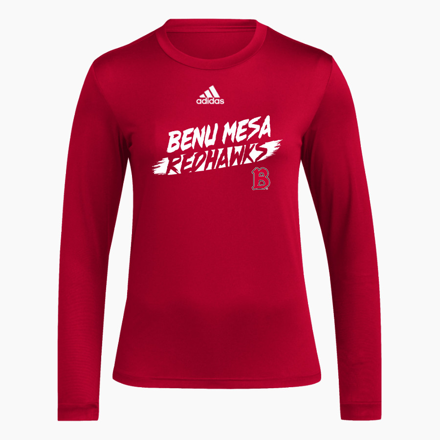 Benedictine University Mesa Redhawks <span class="pdp-name-mascot">Benedictine University Redhawks</span> adidas Women's Long-Sleeve Pre-Game Badge of Sport Tee