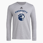 CORNER CANYON HIGH SCHOOL CHARGERS <span class="pdp-name-mascot">CORNER CANYON CHARGERS</span> adidas Men's Long-Sleeve Pre-Game Badge of Sport Tee Front Thumbnail