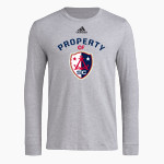 Alameda Soccer Club Islanders <span class="pdp-name-mascot">Alameda Soccer Club Islanders</span> adidas Men's Long-Sleeve Pre-Game Badge of Sport Tee Front Thumbnail