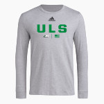 ULS Jr. Bows <span class="pdp-name-mascot">Junior Rainbows</span> adidas Men's Long-Sleeve Pre-Game Badge of Sport Tee Front Thumbnail