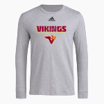 VOORHEES VIKINGS official sideline store <span class="pdp-name-mascot">VOORHEES VIKINGS</span> adidas Men's Long-Sleeve Pre-Game Badge of Sport Tee Front Thumbnail