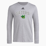Unquowa Gators adidas Men's Long-Sleeve Pre-Game Badge of Sport Tee Front Thumbnail