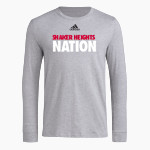 Shaker Heights Schools <span class="pdp-name-mascot">Shaker Heights</span> adidas Men's Long-Sleeve Pre-Game Badge of Sport Tee Front Thumbnail