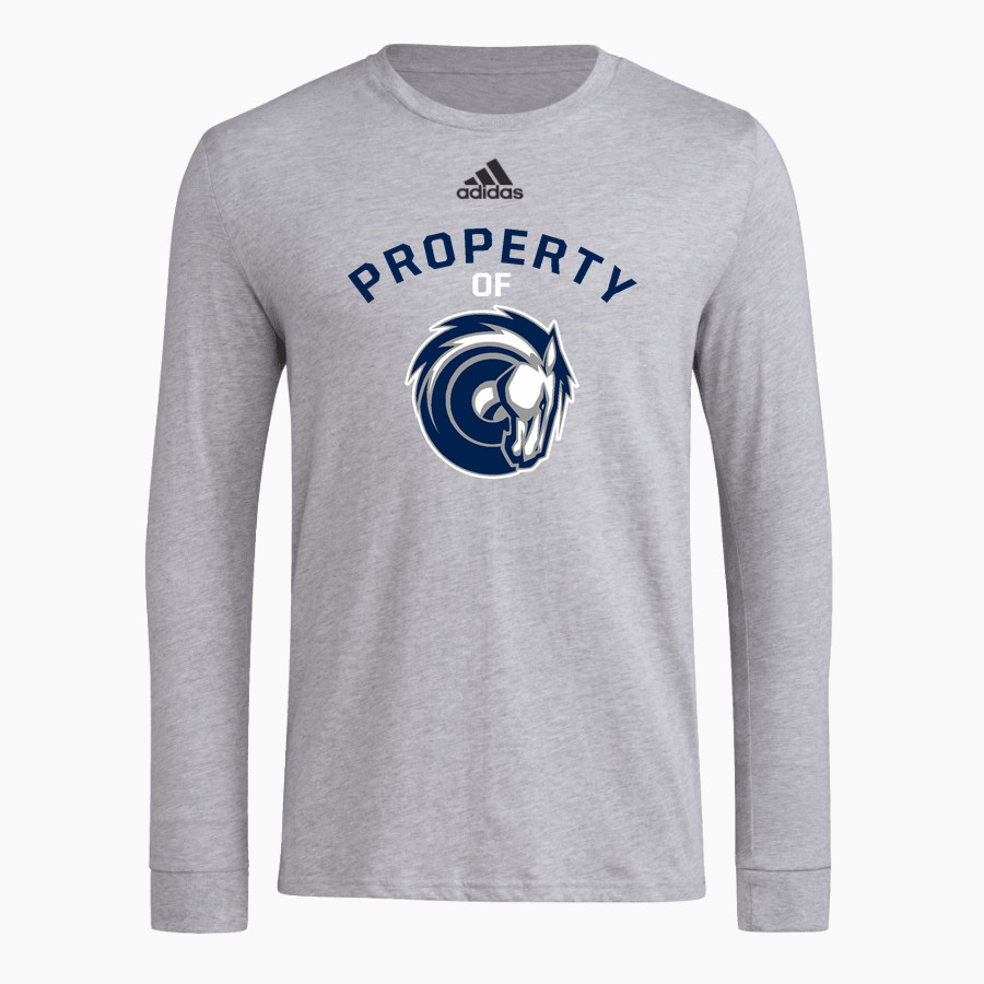 CORNER CANYON HIGH SCHOOL CHARGERS <span class="pdp-name-mascot">CORNER CANYON CHARGERS</span> adidas Men's Long-Sleeve Pre-Game Badge of Sport Tee
