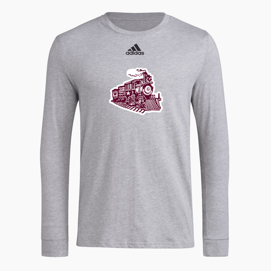 Whitehall Railroaders <span class="pdp-name-mascot">Whitehall Railroaders</span> adidas Men's Long-Sleeve Pre-Game Badge of Sport Tee