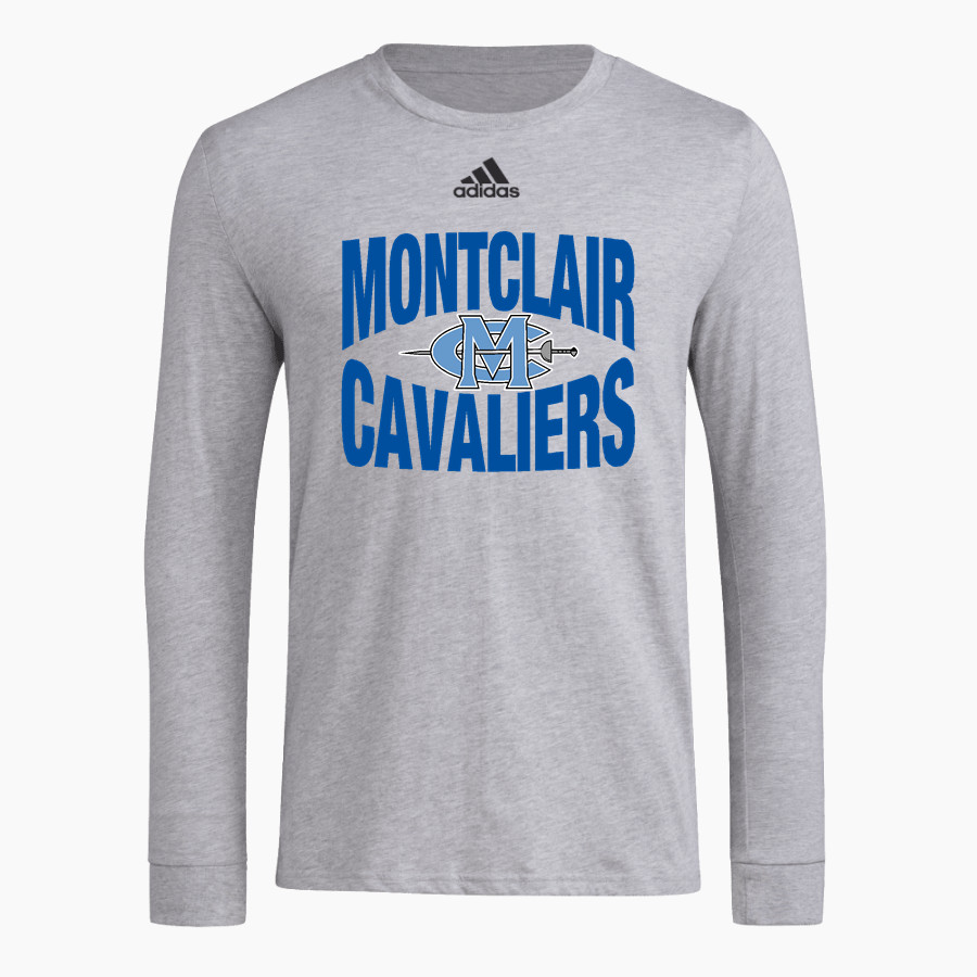 MONTCLAIR HIGH SCHOOL CAVALIERS <span class="pdp-name-mascot">MONTCLAIR CAVALIERS</span> adidas Men's Long-Sleeve Pre-Game Badge of Sport Tee